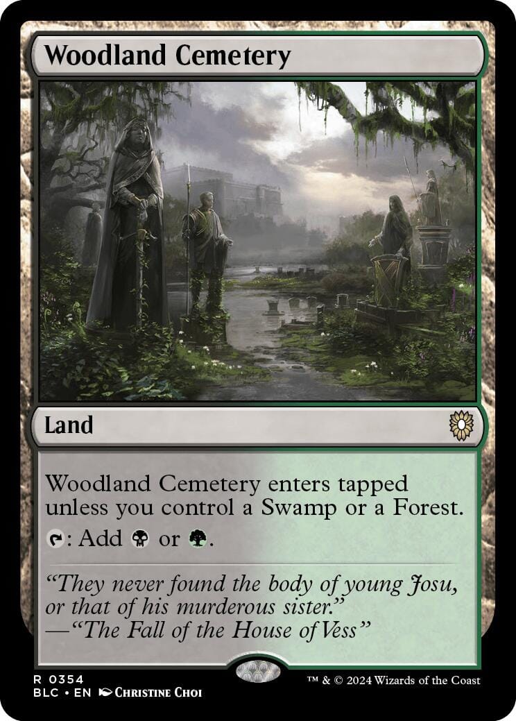 Woodland Cemetery [Bloomburrow Commander] MTG Single Magic: The Gathering  | Multizone: Comics And Games