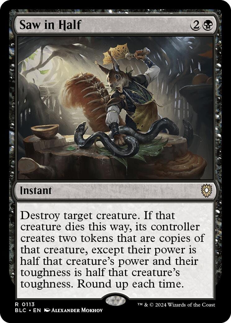 Saw in Half [Bloomburrow Commander] MTG Single Magic: The Gathering  | Multizone: Comics And Games