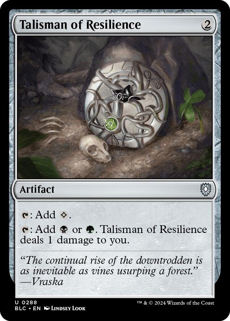 Talisman of Resilience [Bloomburrow Commander] MTG Single Magic: The Gathering  | Multizone: Comics And Games