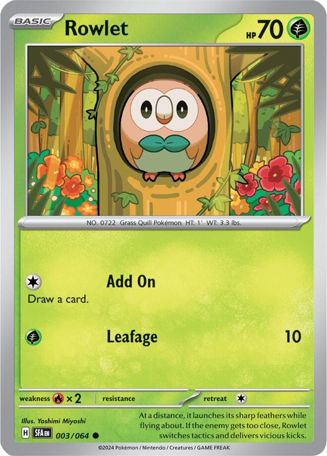 Rowlet (003/064) [Scarlet & Violet: Shrouded Fable] Pokemon Single Pokémon  | Multizone: Comics And Games