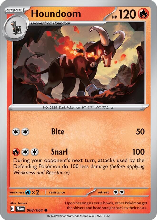 Houndoom (008/064) [Scarlet & Violet: Shrouded Fable] Pokemon Single Pokémon  | Multizone: Comics And Games