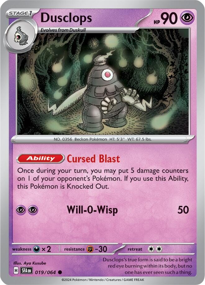 Dusclops (019/064) [Scarlet & Violet: Shrouded Fable] Pokemon Single Pokémon  | Multizone: Comics And Games