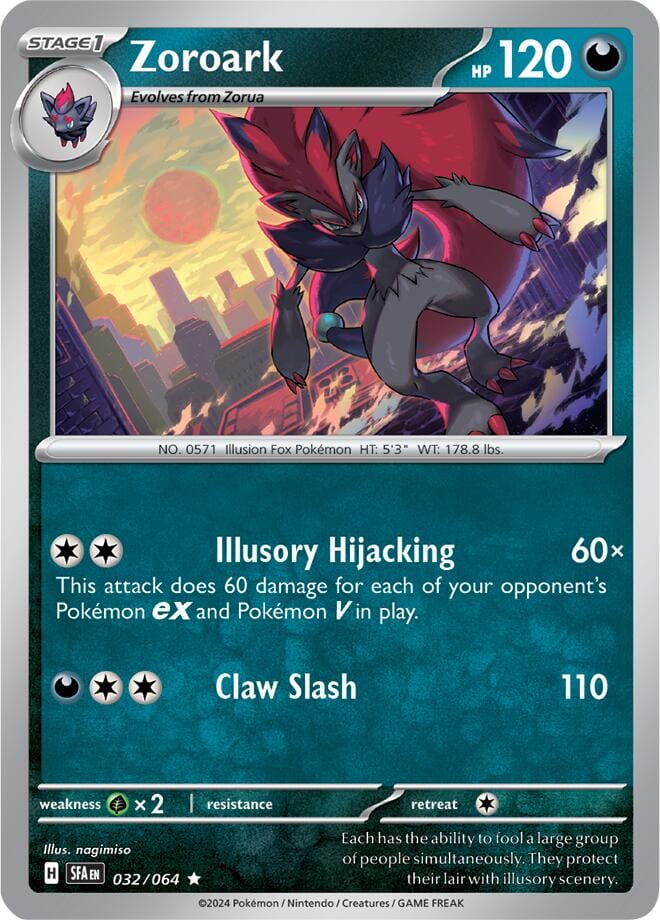 Zoroark (032/064) [Scarlet & Violet: Shrouded Fable] Pokemon Single Pokémon  | Multizone: Comics And Games