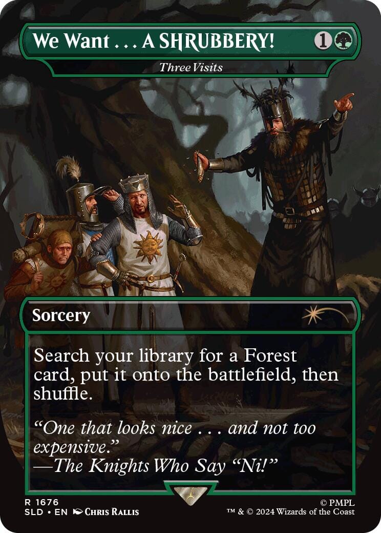 We Want...A SHRUBBERY! - Three Visits [Secret Lair Drop Series] MTG Single Magic: The Gathering  | Multizone: Comics And Games