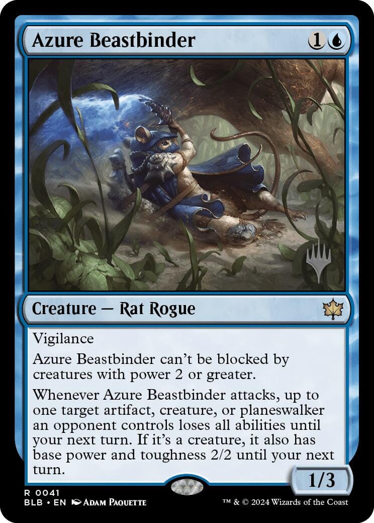 Azure Beastbinder (Promo Pack) [Bloomburrow Promos] MTG Single Magic: The Gathering  | Multizone: Comics And Games