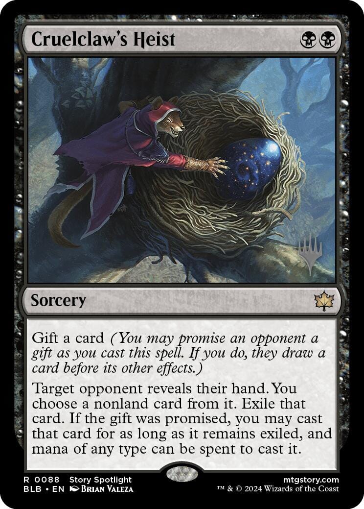 Cruelclaw's Heist (Promo Pack) [Bloomburrow Promos] MTG Single Magic: The Gathering  | Multizone: Comics And Games