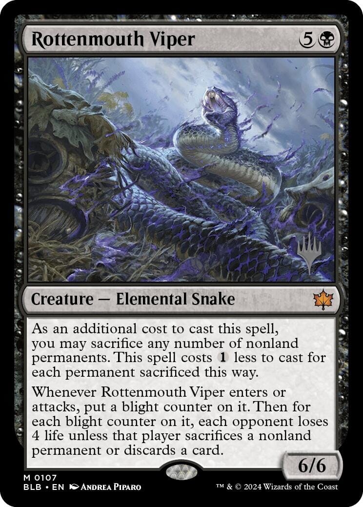Rottenmouth Viper (Promo Pack) [Bloomburrow Promos] MTG Single Magic: The Gathering  | Multizone: Comics And Games