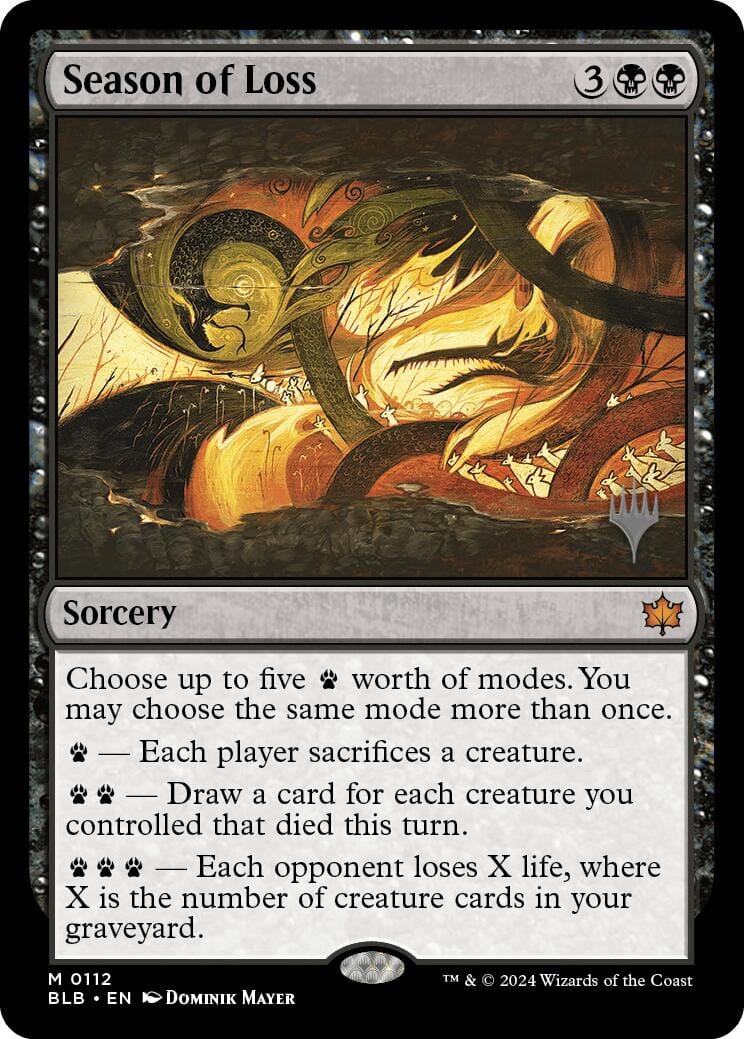 Season of Loss (Promo Pack) [Bloomburrow Promos] MTG Single Magic: The Gathering  | Multizone: Comics And Games