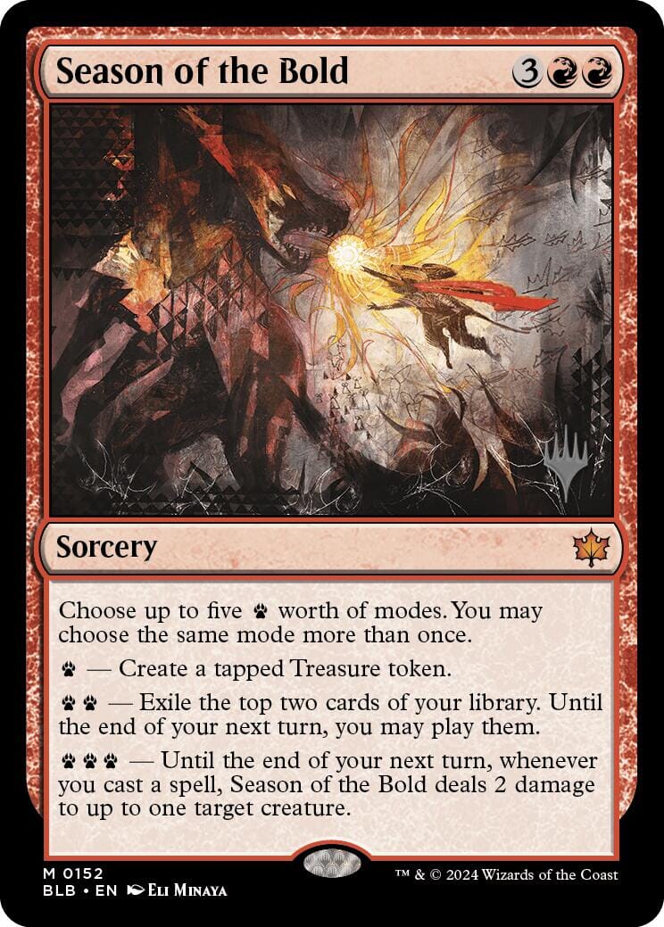 Season of the Bold (Promo Pack) [Bloomburrow Promos] MTG Single Magic: The Gathering  | Multizone: Comics And Games