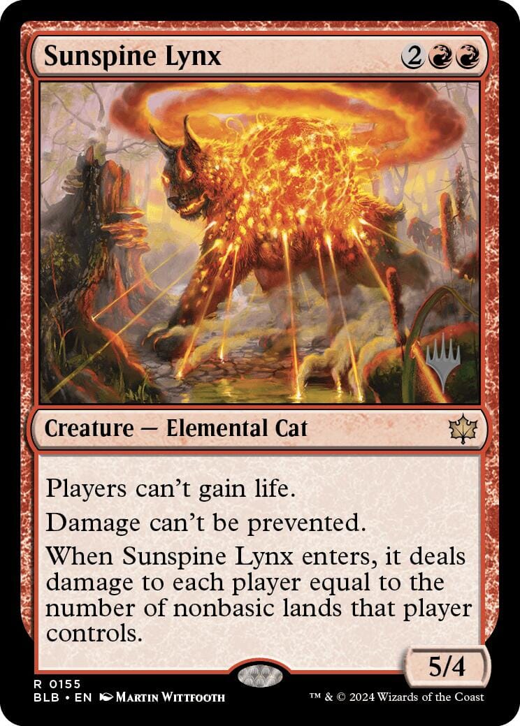 Sunspine Lynx (Promo Pack) [Bloomburrow Promos] MTG Single Magic: The Gathering  | Multizone: Comics And Games