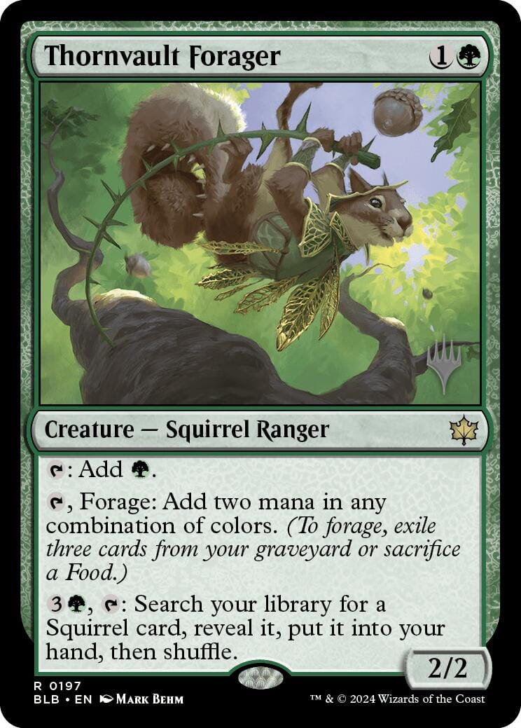 Thornvault Forager (Promo Pack) [Bloomburrow Promos] MTG Single Magic: The Gathering  | Multizone: Comics And Games