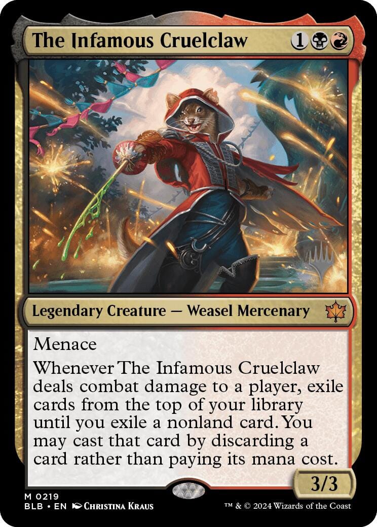 The Infamous Cruelclaw (Promo Pack) [Bloomburrow Promos] MTG Single Magic: The Gathering  | Multizone: Comics And Games