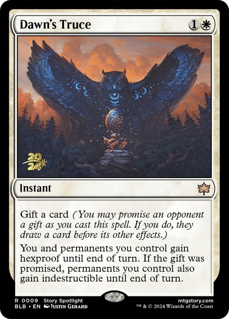 Dawn's Truce [Bloomburrow Prerelease Promos] MTG Single Magic: The Gathering  | Multizone: Comics And Games