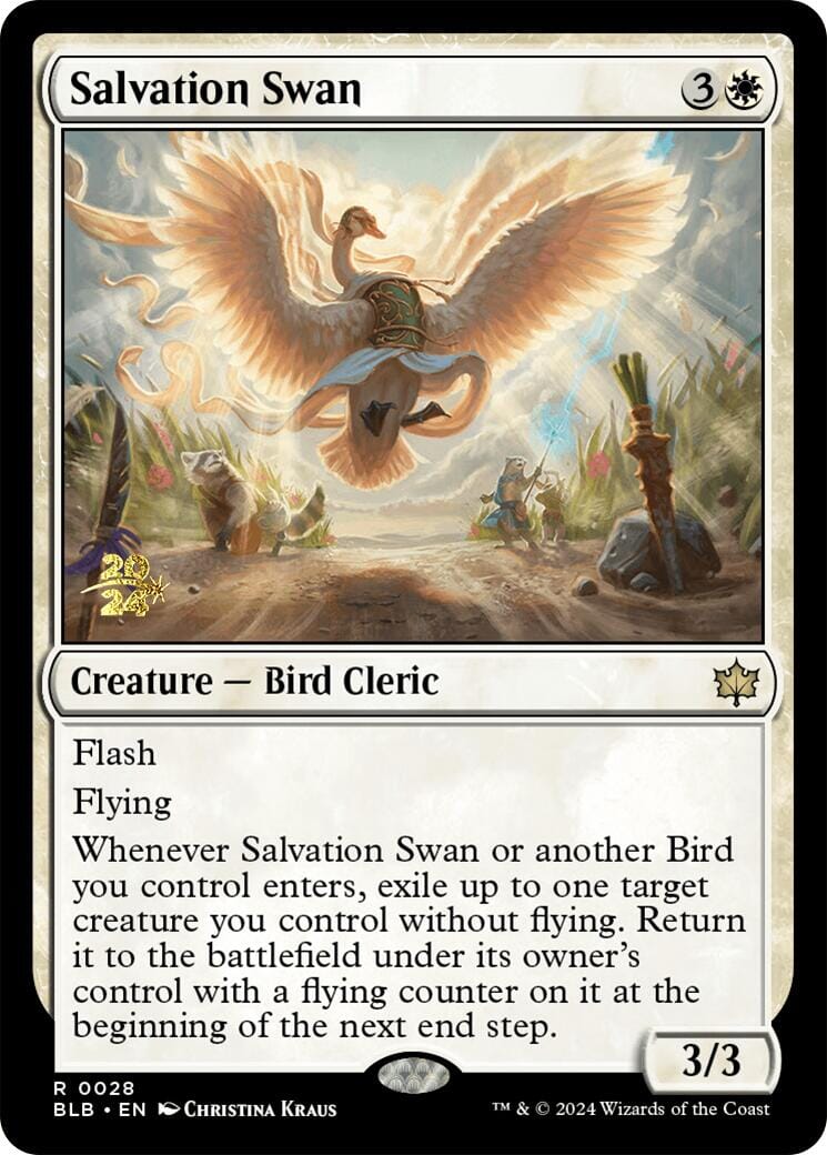 Salvation Swan [Bloomburrow Prerelease Promos] MTG Single Magic: The Gathering  | Multizone: Comics And Games