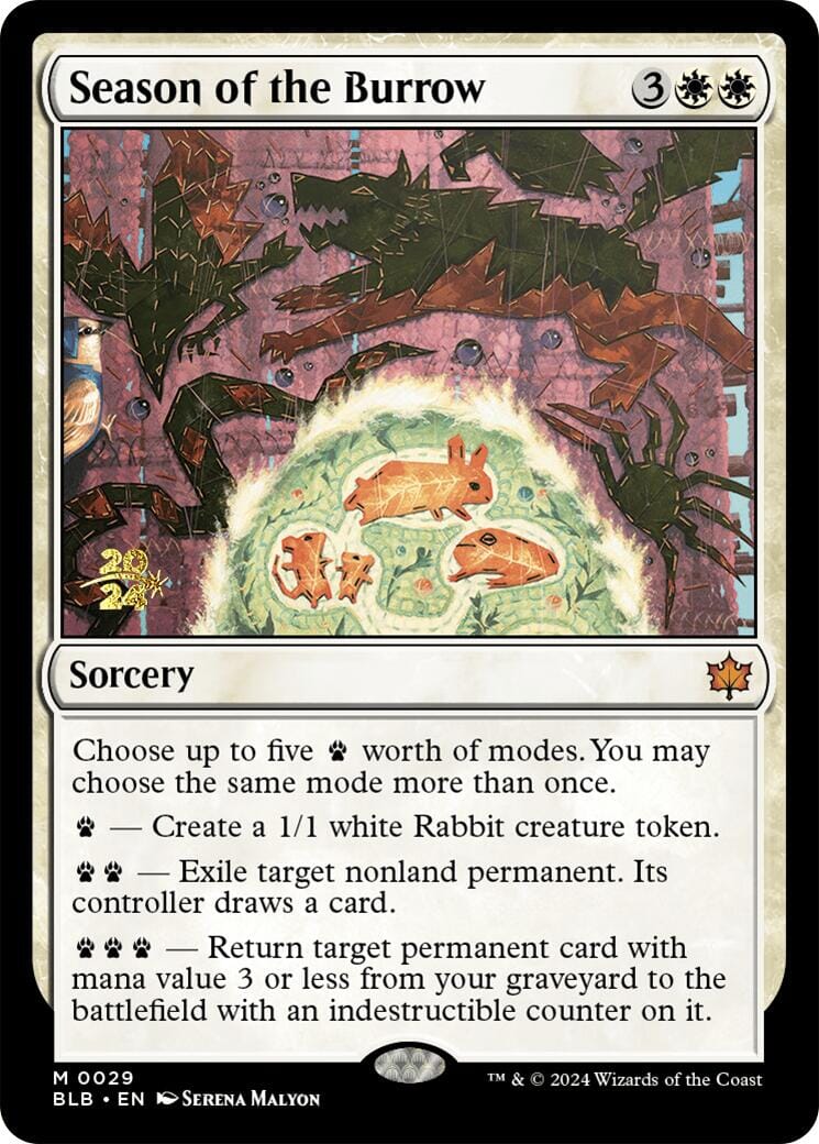 Season of the Burrow [Bloomburrow Prerelease Promos] MTG Single Magic: The Gathering  | Multizone: Comics And Games