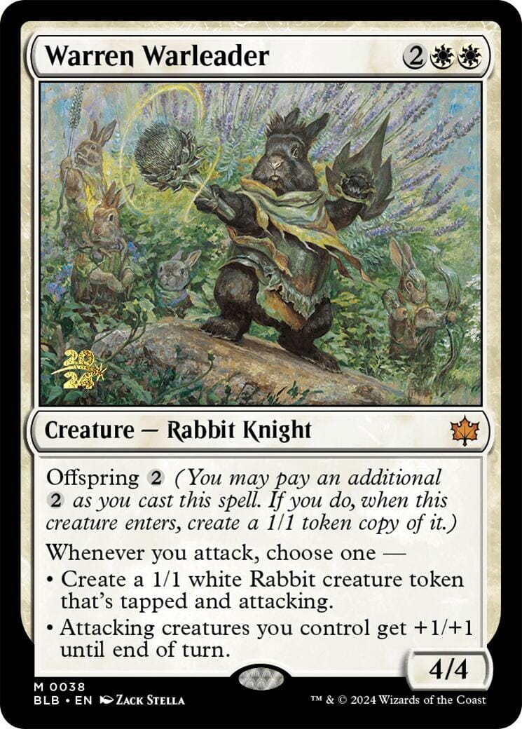 Warren Warleader [Bloomburrow Prerelease Promos] MTG Single Magic: The Gathering  | Multizone: Comics And Games