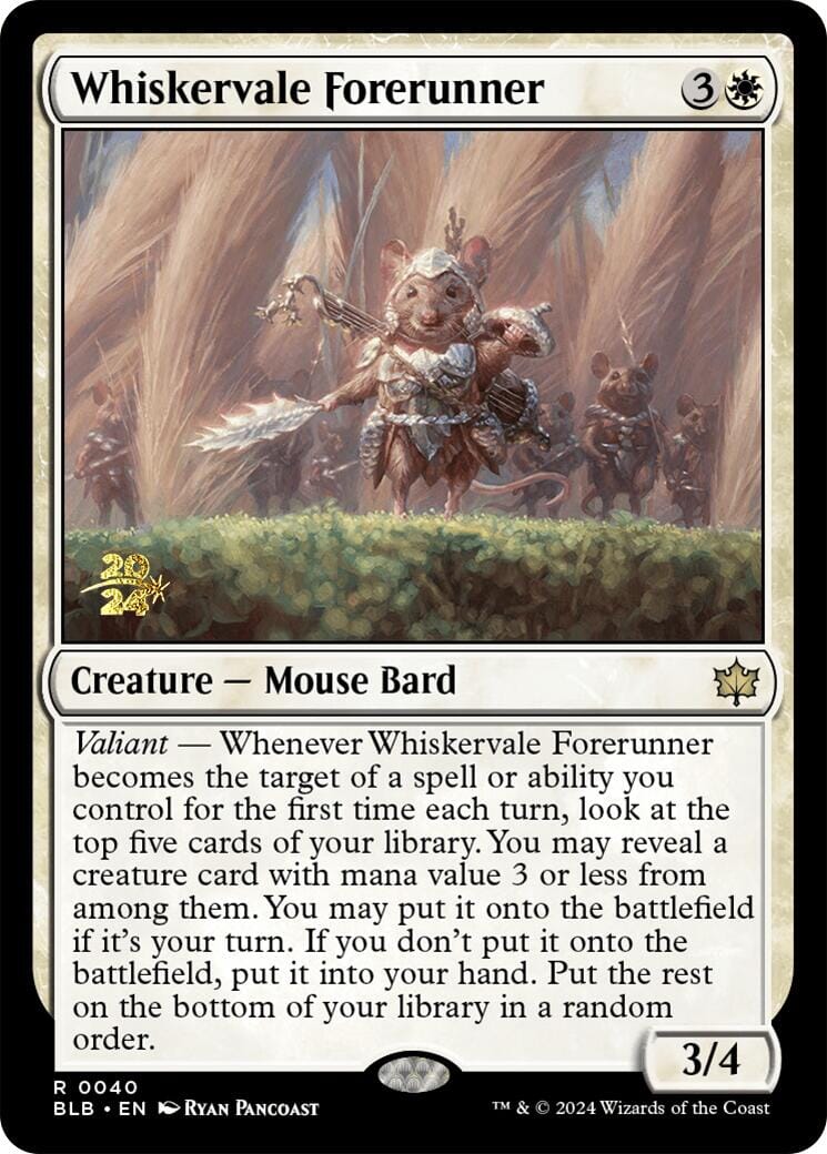 Whiskervale Forerunner [Bloomburrow Prerelease Promos] MTG Single Magic: The Gathering  | Multizone: Comics And Games