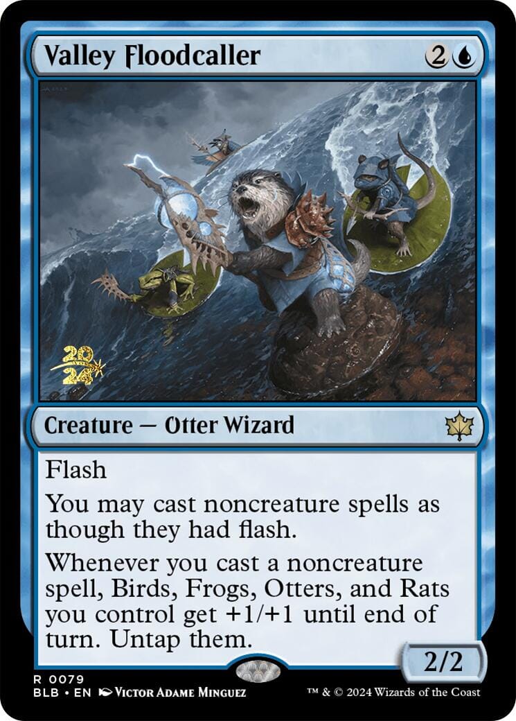 Valley Floodcaller [Bloomburrow Prerelease Promos] MTG Single Magic: The Gathering  | Multizone: Comics And Games