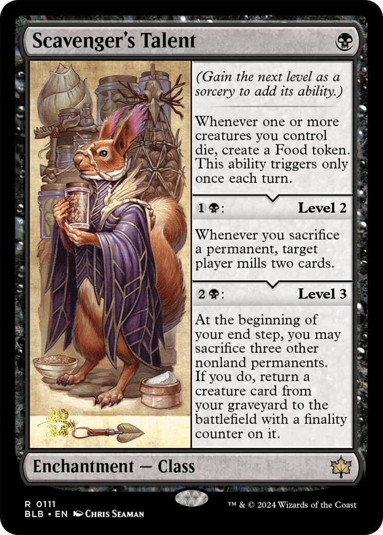 Scavenger's Talent [Bloomburrow Prerelease Promos] MTG Single Magic: The Gathering  | Multizone: Comics And Games