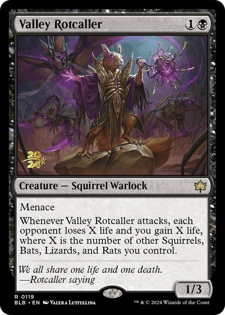 Valley Rotcaller [Bloomburrow Prerelease Promos] MTG Single Magic: The Gathering  | Multizone: Comics And Games