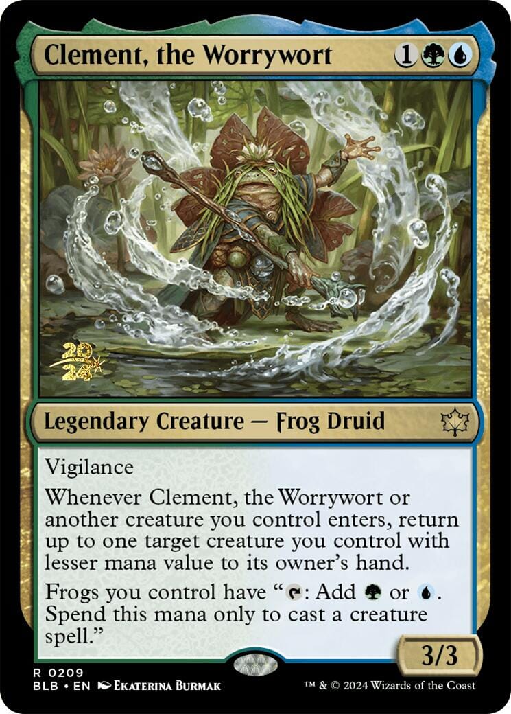 Clement, the Worrywort [Bloomburrow Prerelease Promos] MTG Single Magic: The Gathering  | Multizone: Comics And Games