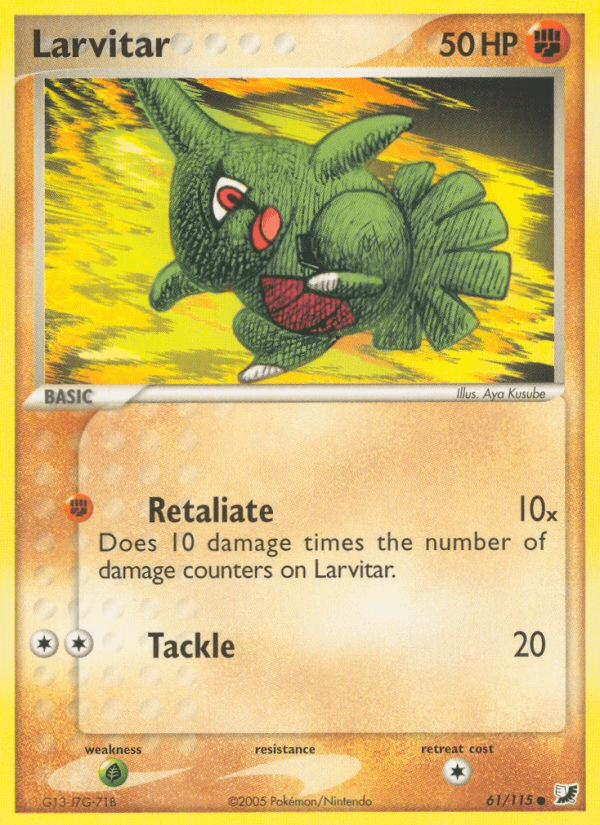 Larvitar (61/115) [EX: Unseen Forces] Pokemon Single Pokémon  | Multizone: Comics And Games