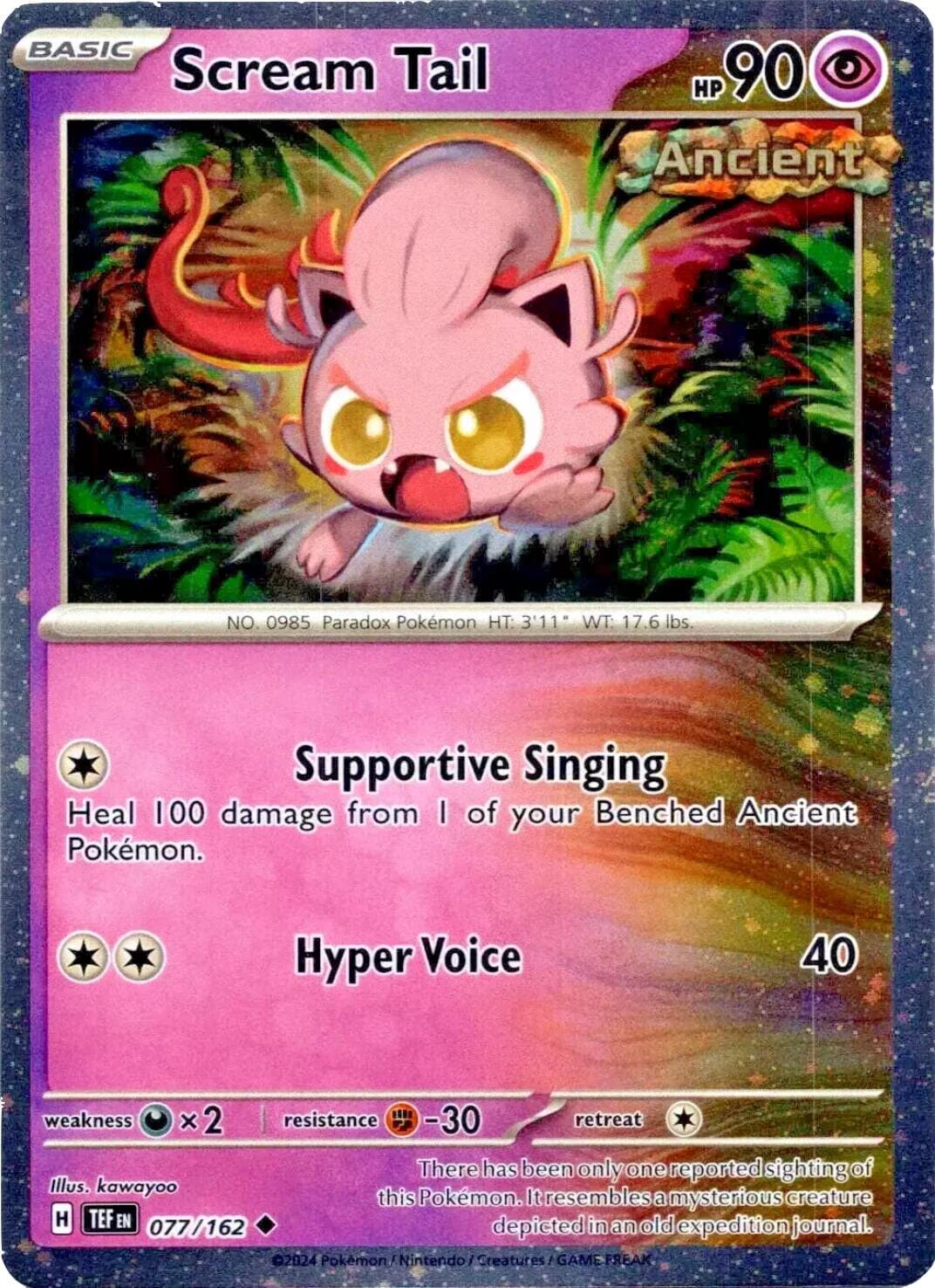 Scream Tail (077/162) (Cosmos Holo) [Miscellaneous Cards] Pokemon Single Pokémon  | Multizone: Comics And Games