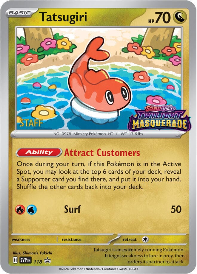 Tatsugiri (118) (Staff) [Scarlet & Violet: Black Star Promos] Pokemon Single Pokémon  | Multizone: Comics And Games