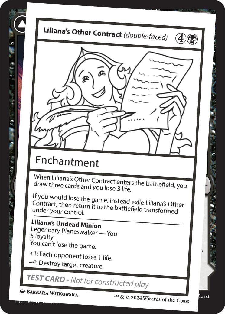 Liliana's Other Contract (double-faced) [Mystery Booster 2 Playtest Cards] MTG Single Magic: The Gathering  | Multizone: Comics And Games