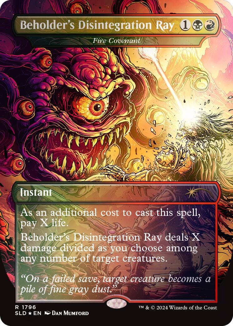 Beholder's Disintegration Ray - Fire Covenant (Rainbow Foil) [Secret Lair Drop Series] MTG Single Magic: The Gathering  | Multizone: Comics And Games
