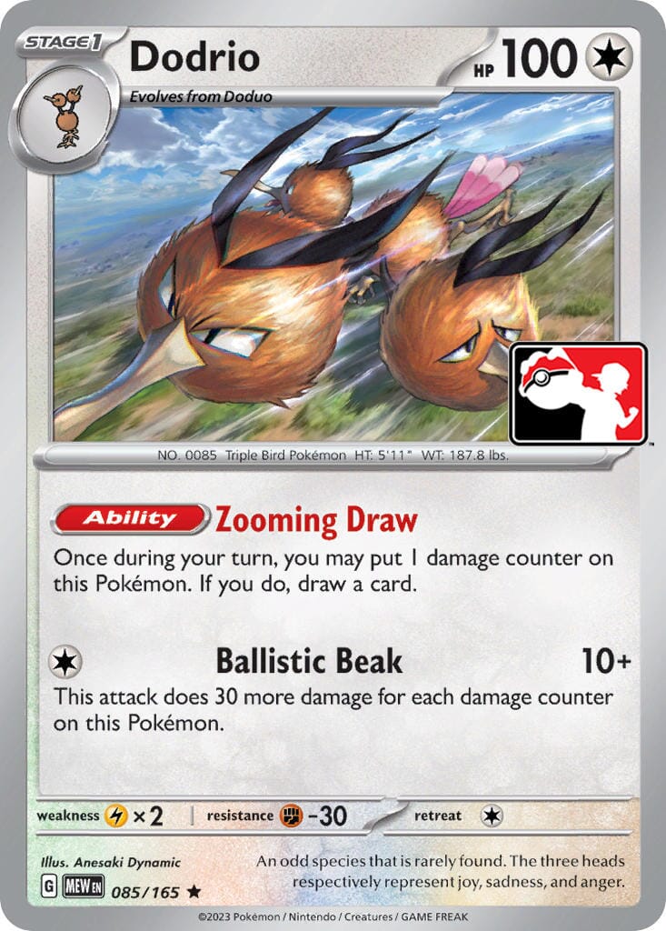 Dodrio (085/165) [Prize Pack Series Five] Pokemon Single Pokémon  | Multizone: Comics And Games