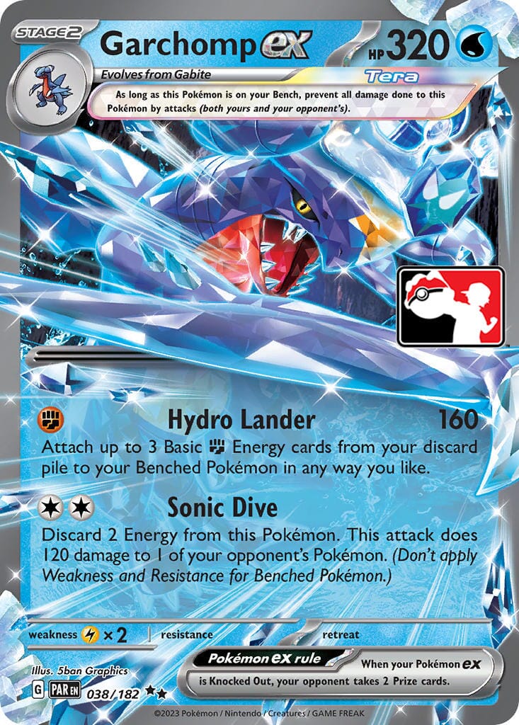 Garchomp ex (038/182) [Prize Pack Series Five] Pokemon Single Pokémon  | Multizone: Comics And Games