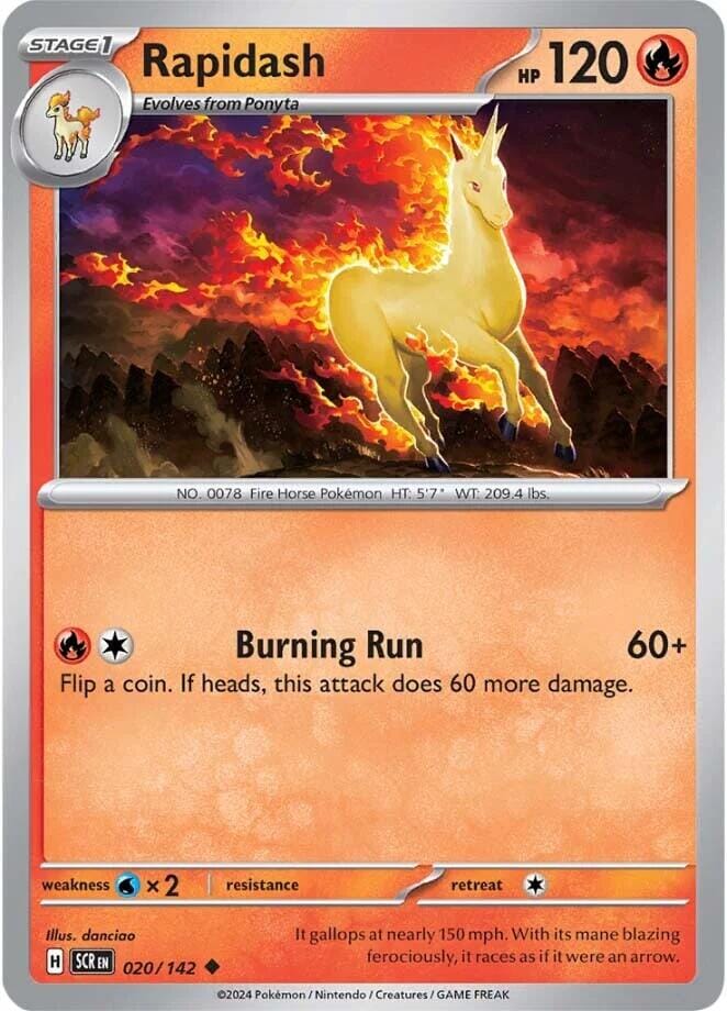 Rapidash (020/142) [Scarlet & Violet: Stellar Crown] Pokemon Single Pokémon  | Multizone: Comics And Games