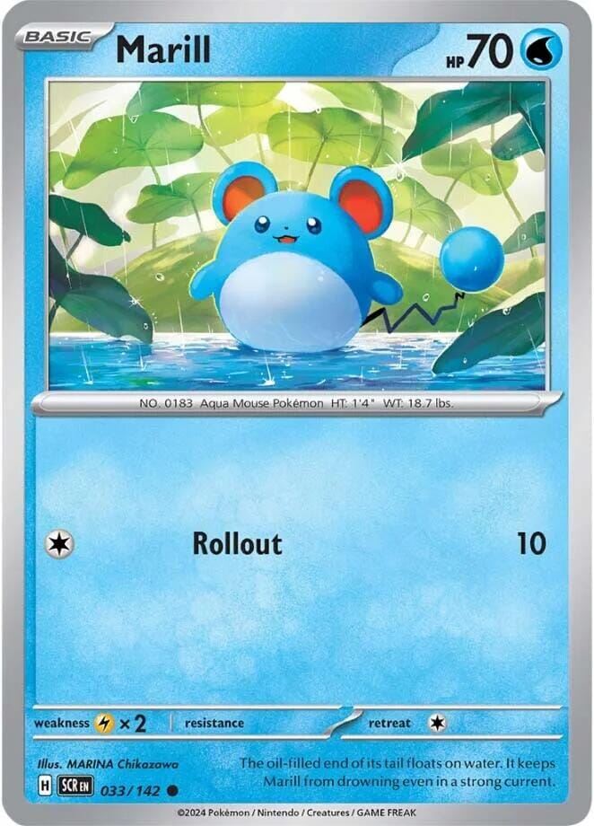 Marill (033/142) [Scarlet & Violet: Stellar Crown] Pokemon Single Pokémon  | Multizone: Comics And Games
