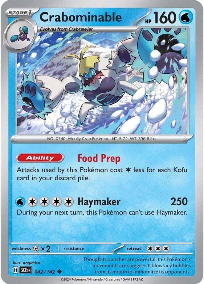 Crabominable (042/142) [Scarlet & Violet: Stellar Crown] Pokemon Single Pokémon  | Multizone: Comics And Games