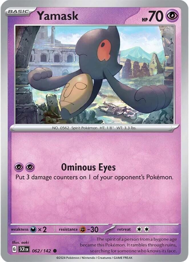 Yamask (062/142) [Scarlet & Violet: Stellar Crown] Pokemon Single Pokémon  | Multizone: Comics And Games