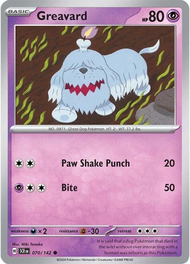Greavard (070/142) [Scarlet & Violet: Stellar Crown] Pokemon Single Pokémon  | Multizone: Comics And Games