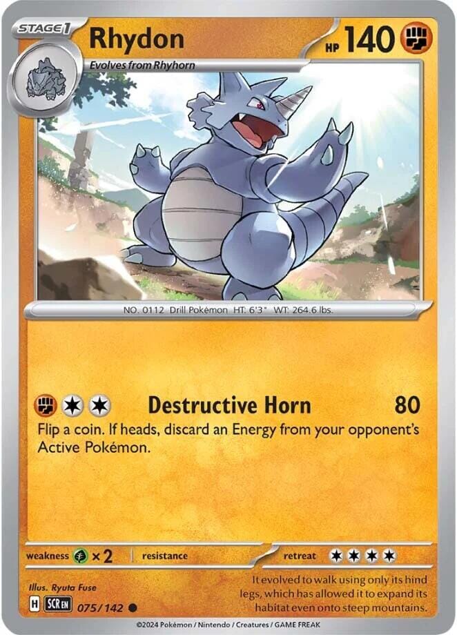 Rhydon (075/142) [Scarlet & Violet: Stellar Crown] Pokemon Single Pokémon  | Multizone: Comics And Games