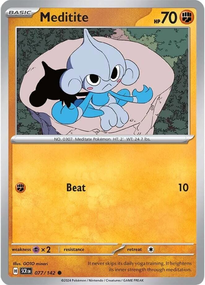 Meditite (077/142) [Scarlet & Violet: Stellar Crown] Pokemon Single Pokémon  | Multizone: Comics And Games