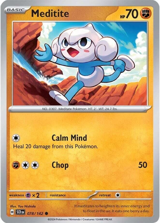 Meditite (078/142) [Scarlet & Violet: Stellar Crown] Pokemon Single Pokémon  | Multizone: Comics And Games