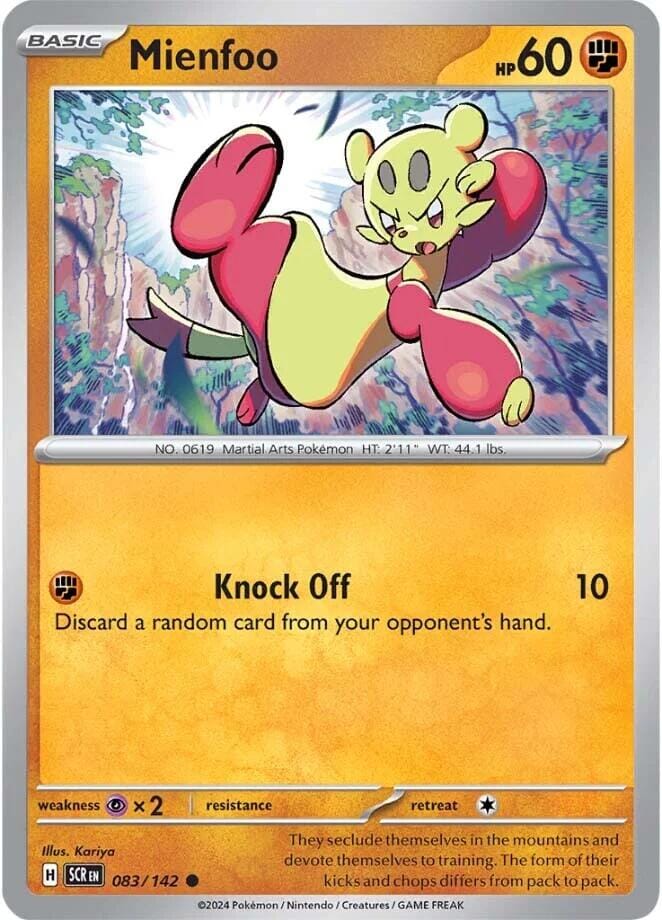 Mienfoo (083/142) [Scarlet & Violet: Stellar Crown] Pokemon Single Pokémon  | Multizone: Comics And Games