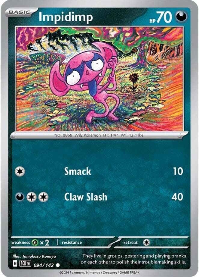 Impidimp (094/142) [Scarlet & Violet: Stellar Crown] Pokemon Single Pokémon  | Multizone: Comics And Games
