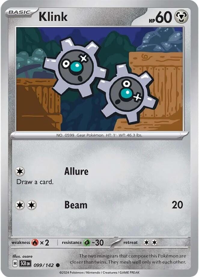 Klink (099/142) [Scarlet & Violet: Stellar Crown] Pokemon Single Pokémon  | Multizone: Comics And Games