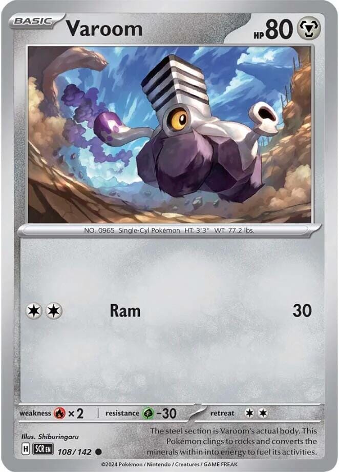 Varoom (108/142) [Scarlet & Violet: Stellar Crown] Pokemon Single Pokémon  | Multizone: Comics And Games