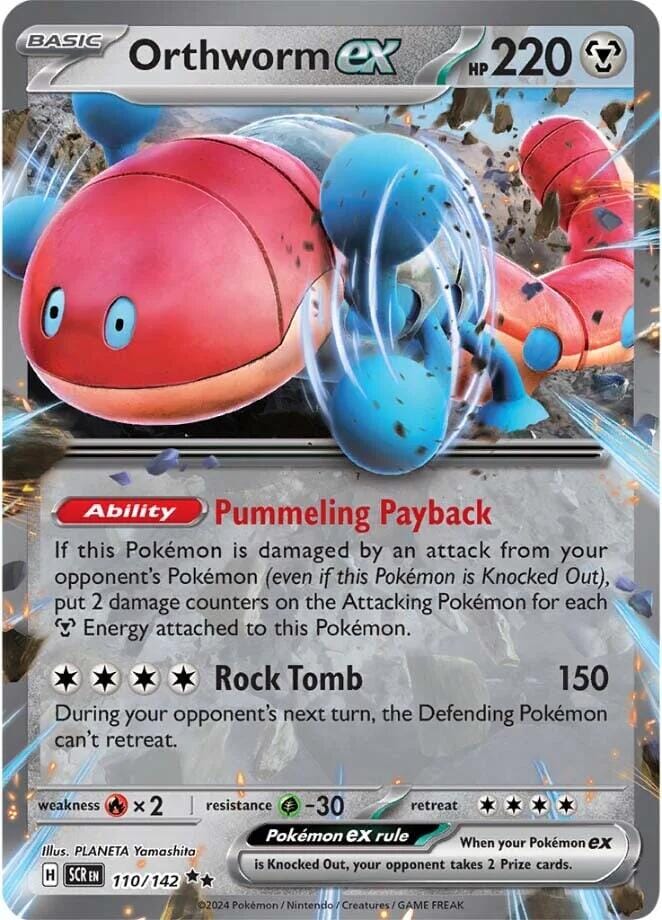 Orthworm ex (110/142) [Scarlet & Violet: Stellar Crown] Pokemon Single Pokémon  | Multizone: Comics And Games