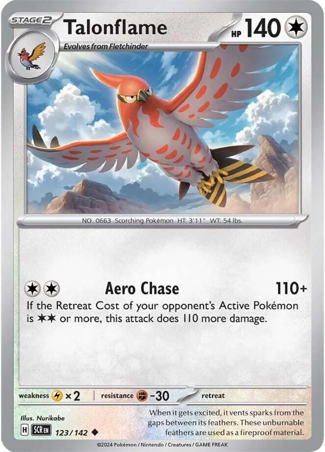 Talonflame (123/142) [Scarlet & Violet: Stellar Crown] Pokemon Single Pokémon  | Multizone: Comics And Games