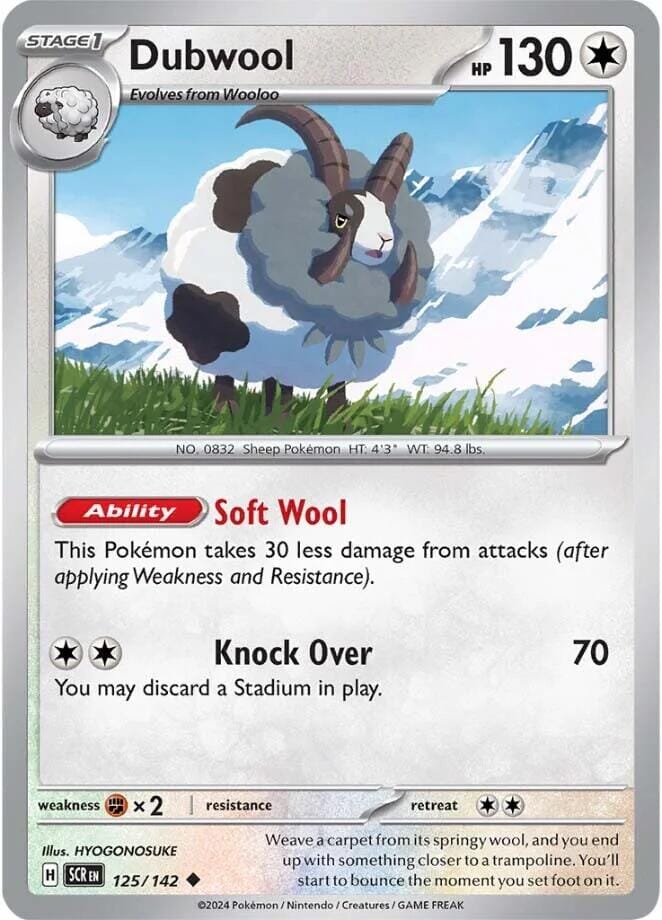 Dubwool (125/142) [Scarlet & Violet: Stellar Crown] Pokemon Single Pokémon  | Multizone: Comics And Games