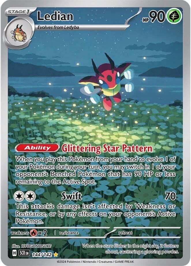 Ledian (144/142) [Scarlet & Violet: Stellar Crown] Pokemon Single Pokémon  | Multizone: Comics And Games