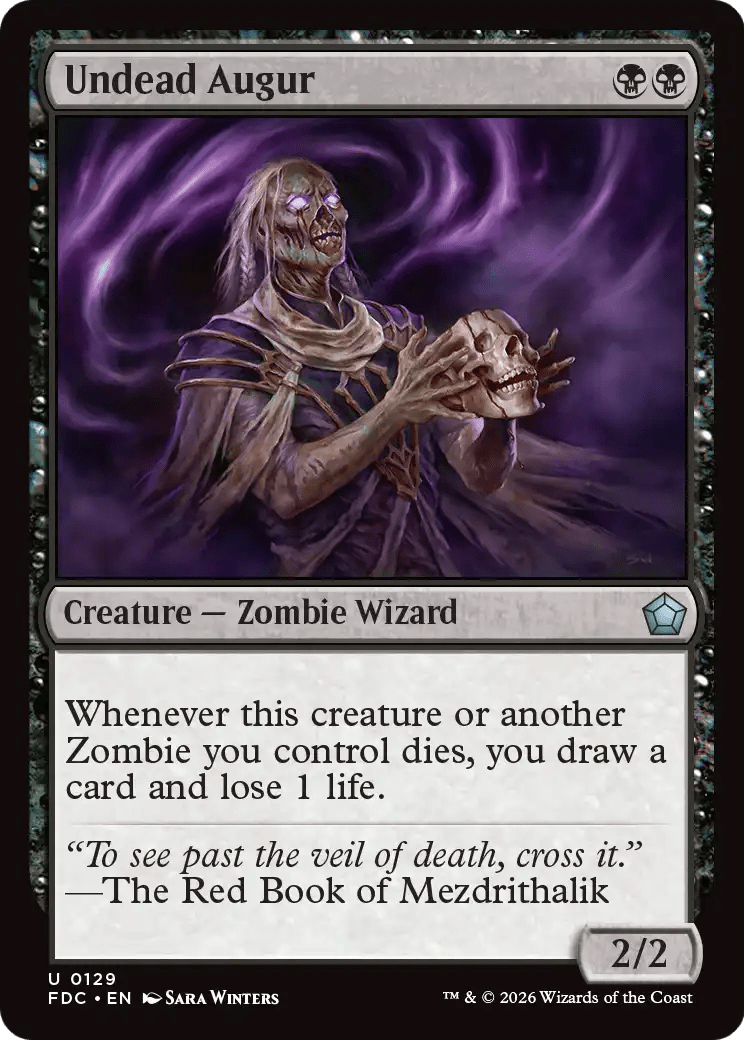Undead Augur [Foundations Commander] MTG Single Magic: The Gathering  | Multizone: Comics And Games