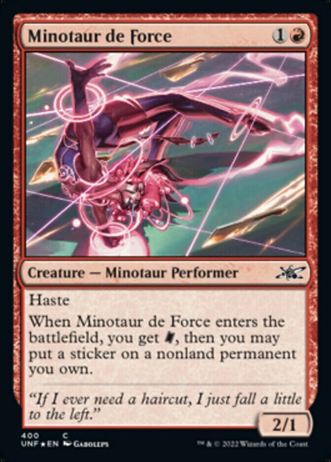 Minotaur de Force (Galaxy Foil) [Unfinity] MTG Single Magic: The Gathering  | Multizone: Comics And Games